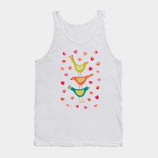 Stack of Birds and Flowers Tank Top